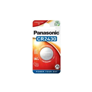 Батарейка Panasonic літієва CR2430 блістер, 1 шт., CR-2430EL/1B UA